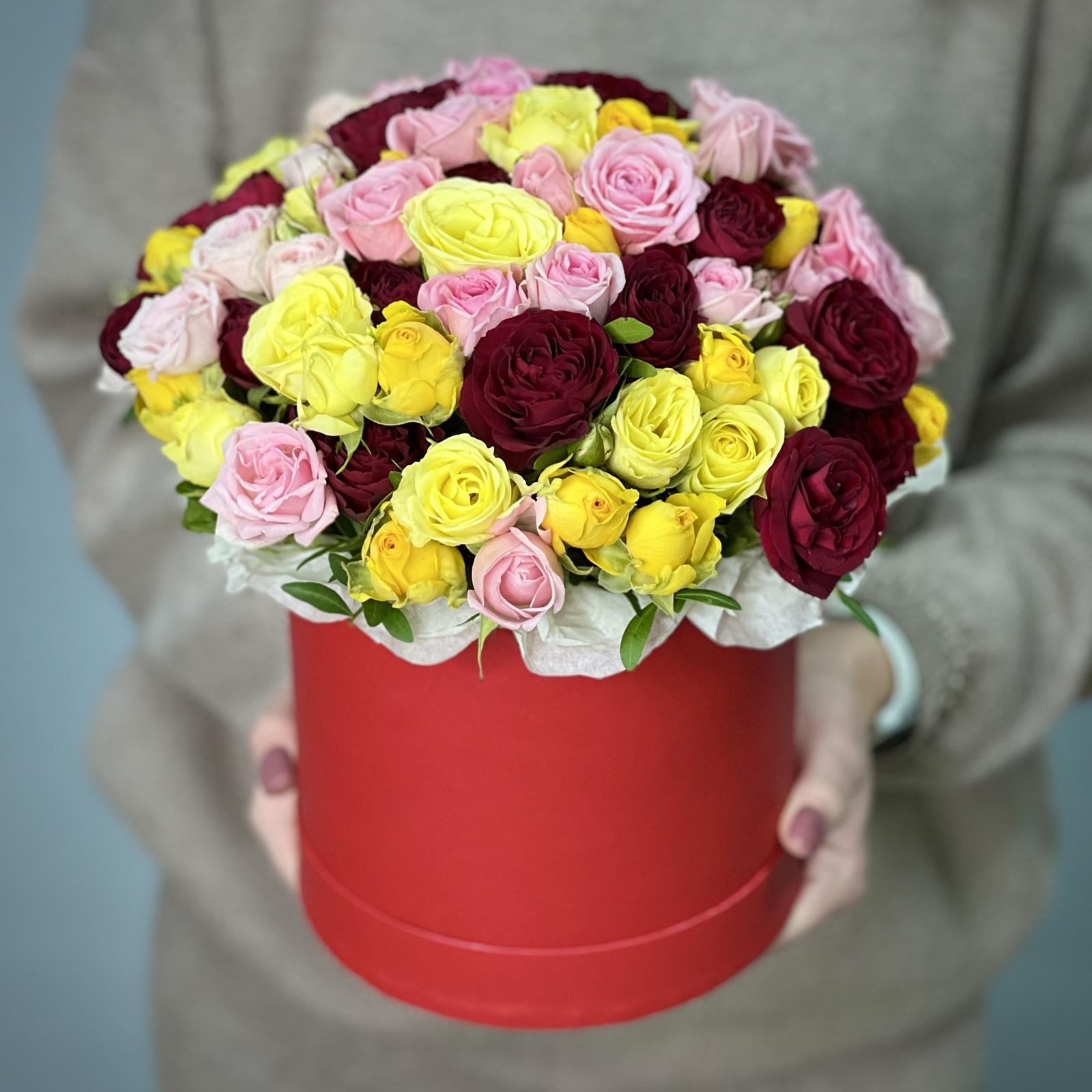 Цветы в коробке Мозайка