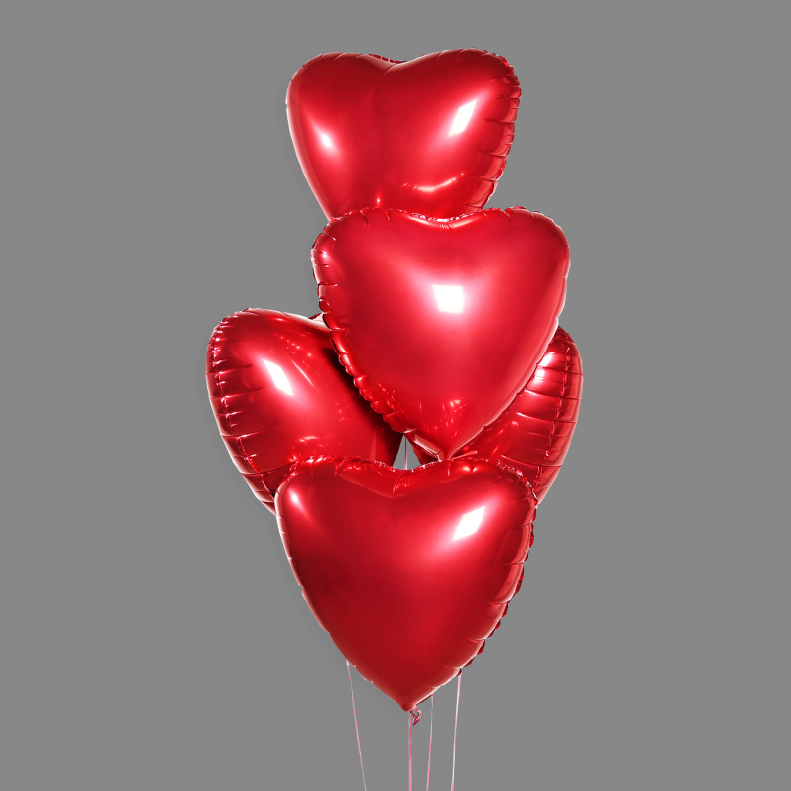 Шары фольгированные сердца (5 шт)