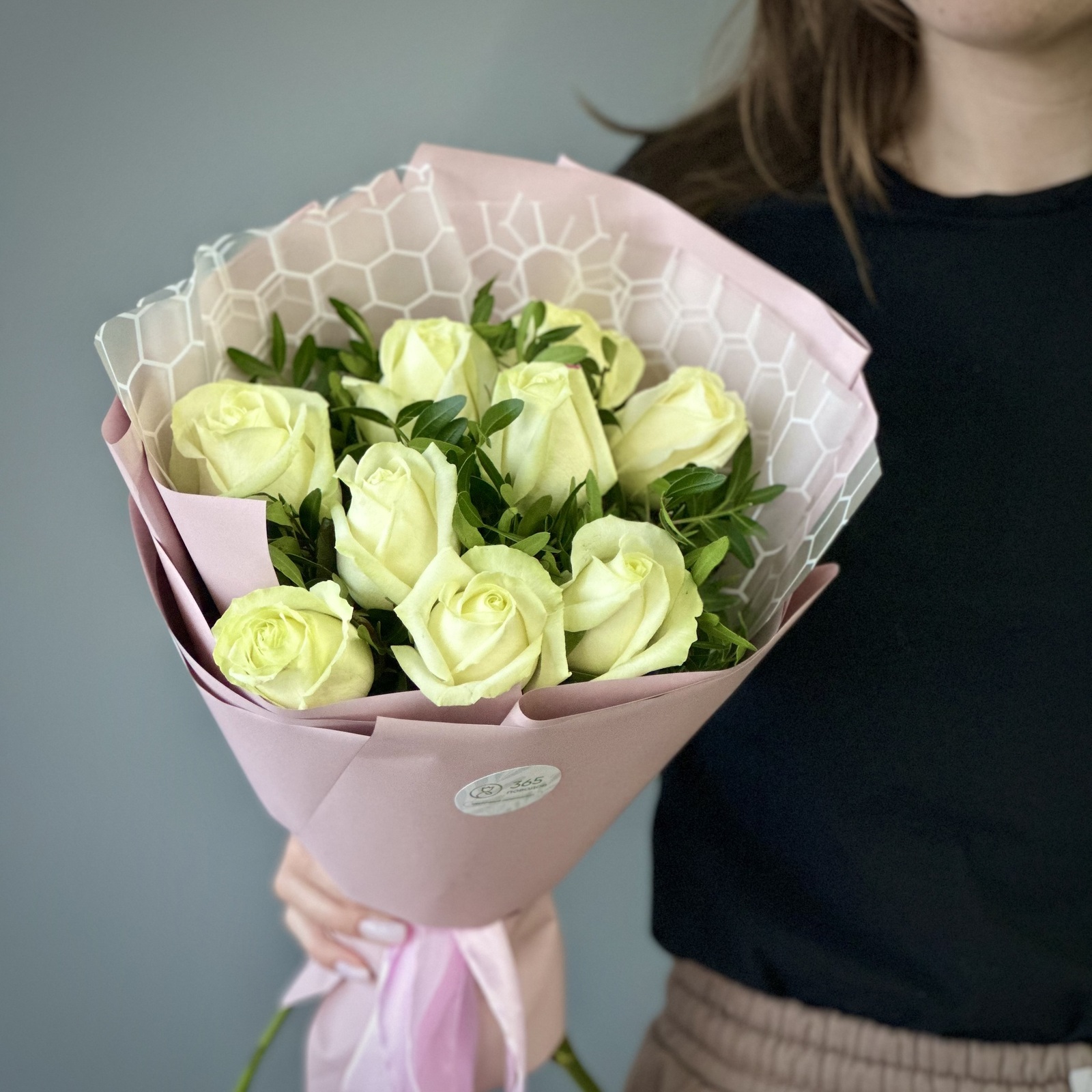 Букет из белых роз Эсмиральда