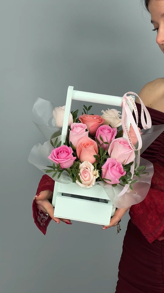 Цветы в ящике Цветочная валентинка №2