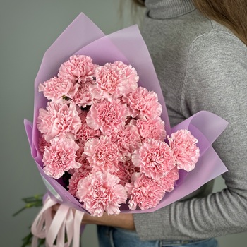 Букет из 25 розовых гвоздик