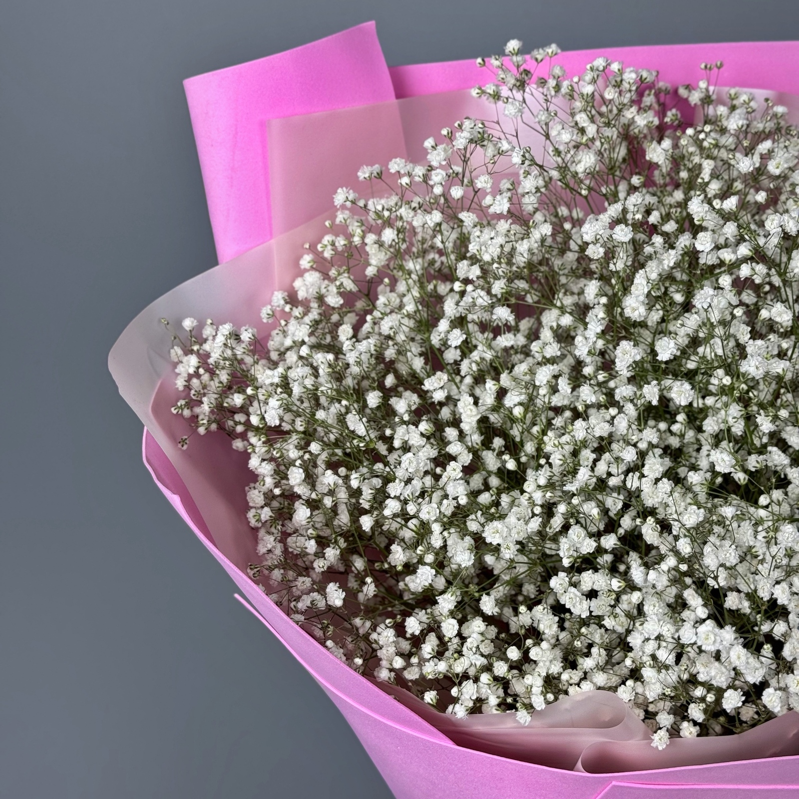 Букет из 15 белых гипсофил