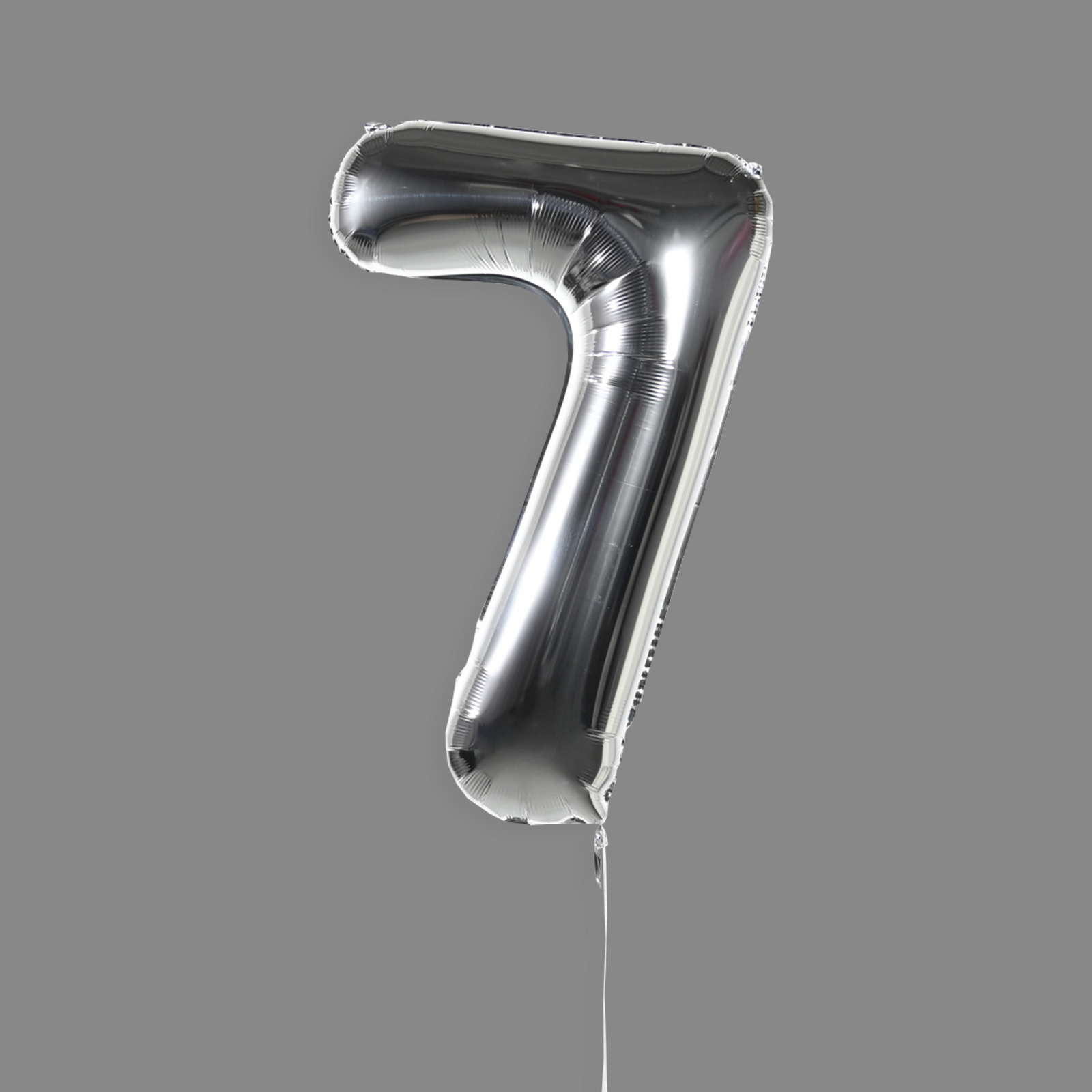 Шар фольгированный серебро "7"