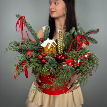 Цветы в коробке Сказка в лесу