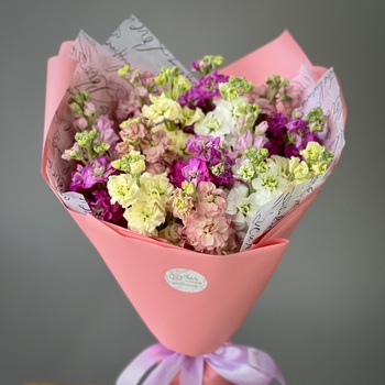 Букет из 15 маттиол микс